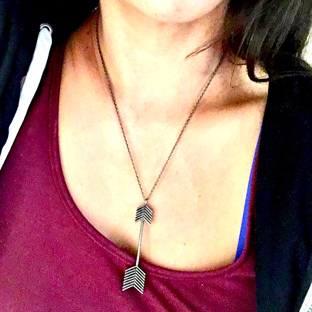 Torchlight Silver Chevron Arrow Necklace